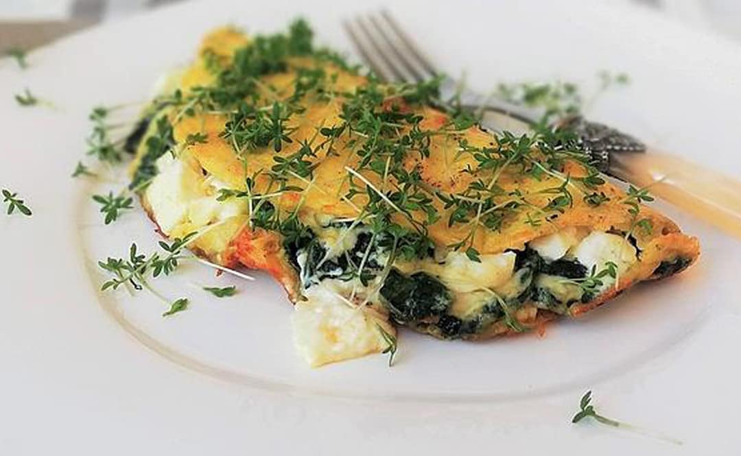 spinach cheese omelette