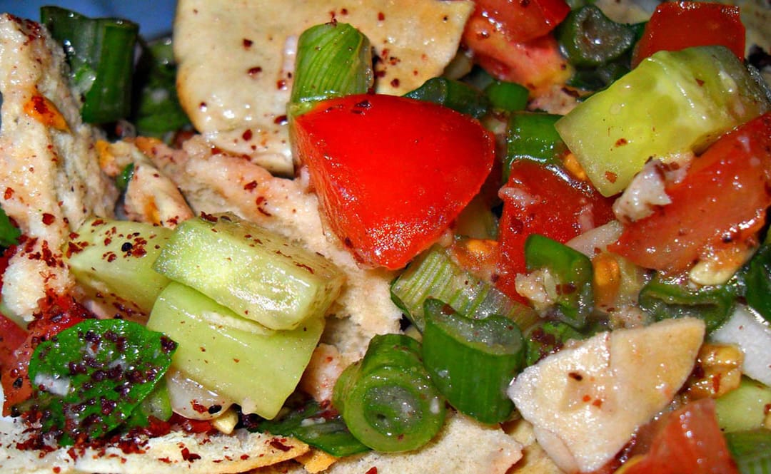 Fattoush - a delicious lebanese salad