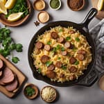 Sauerkraut and Sausage Skillet