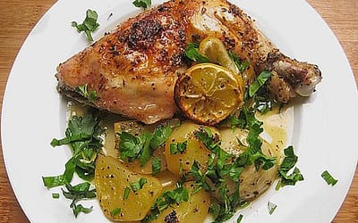 Chicken Thighs in Lemon-Garlic Sauce